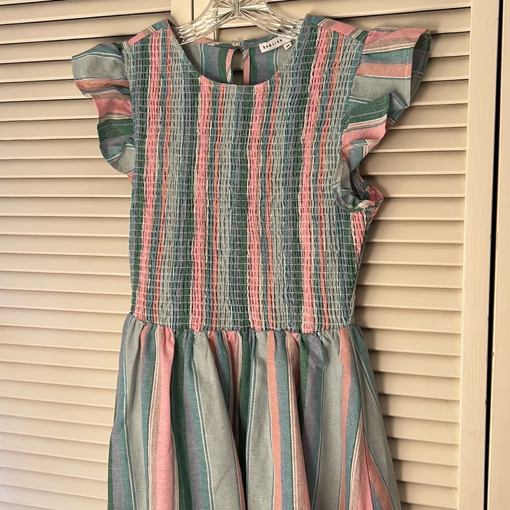 Light Weight Multi Color Flutter Sleeve Dress Fro… - image 2